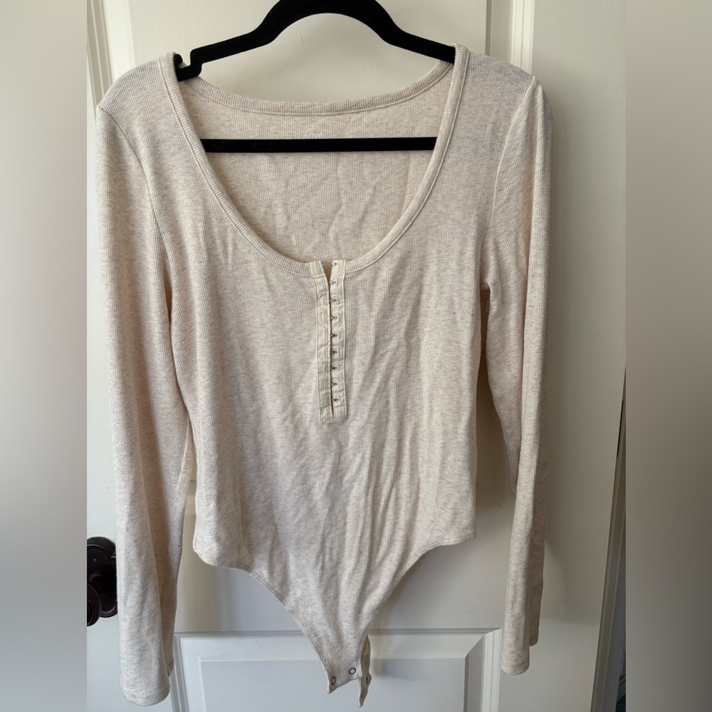 Aerie • Tan long sleeve body suit. Never worn